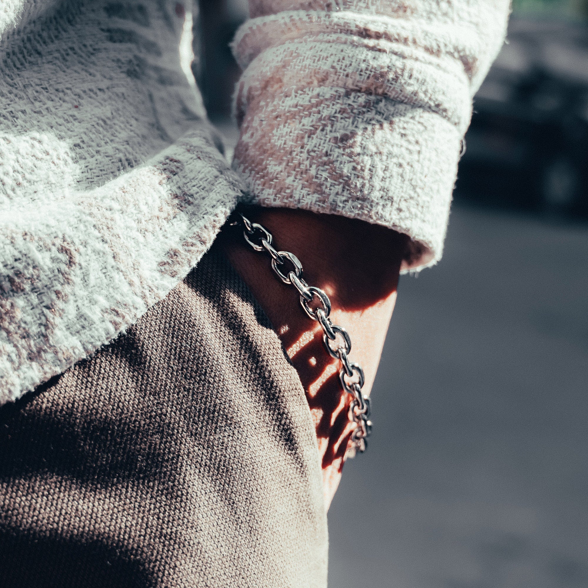 Silver Chunky Bracelet Chain - Mens Bracelets By Twistedpendant