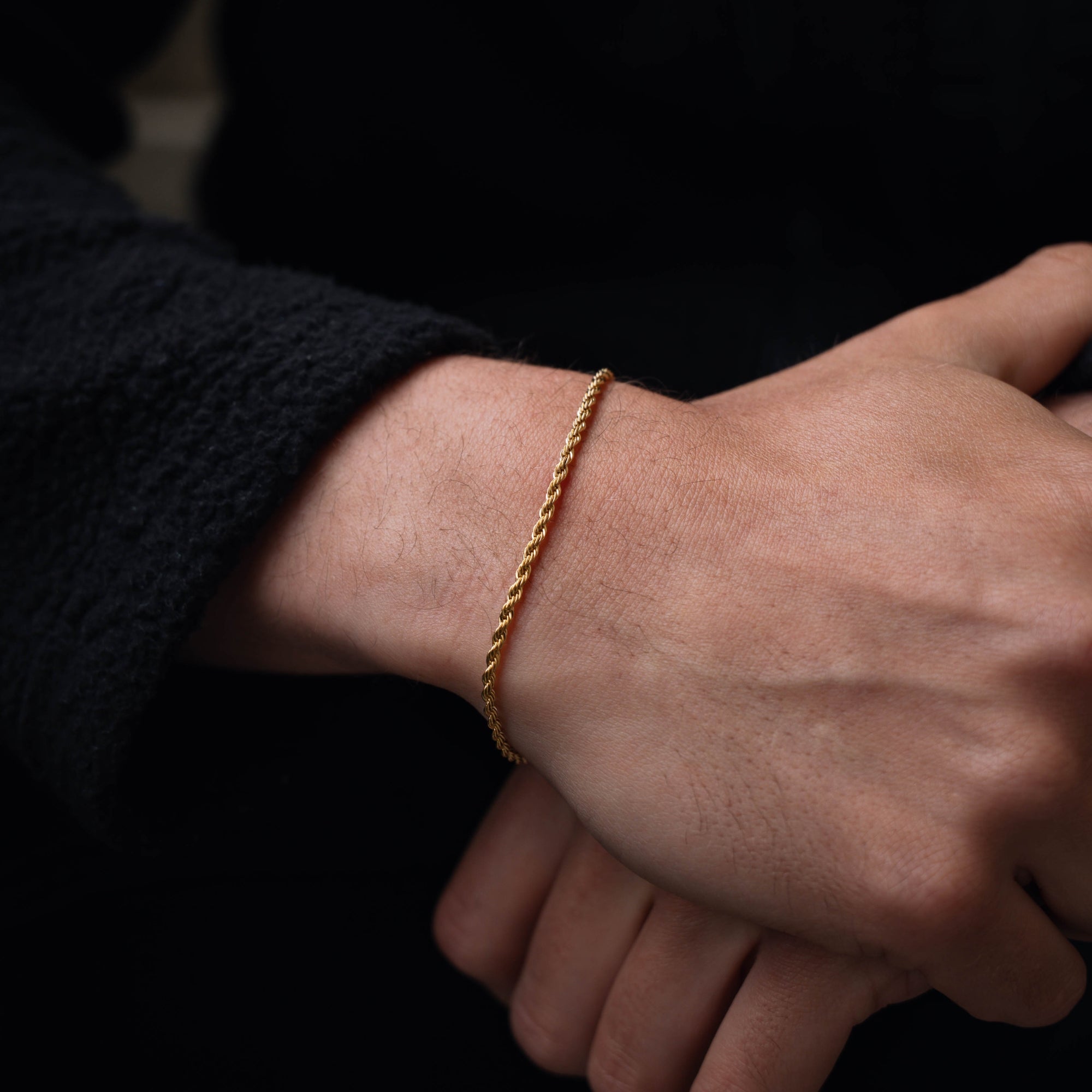 Men's Gold Rope Bracelet (2.5mm) - Gold Bracelet For Men | Twistedpendant