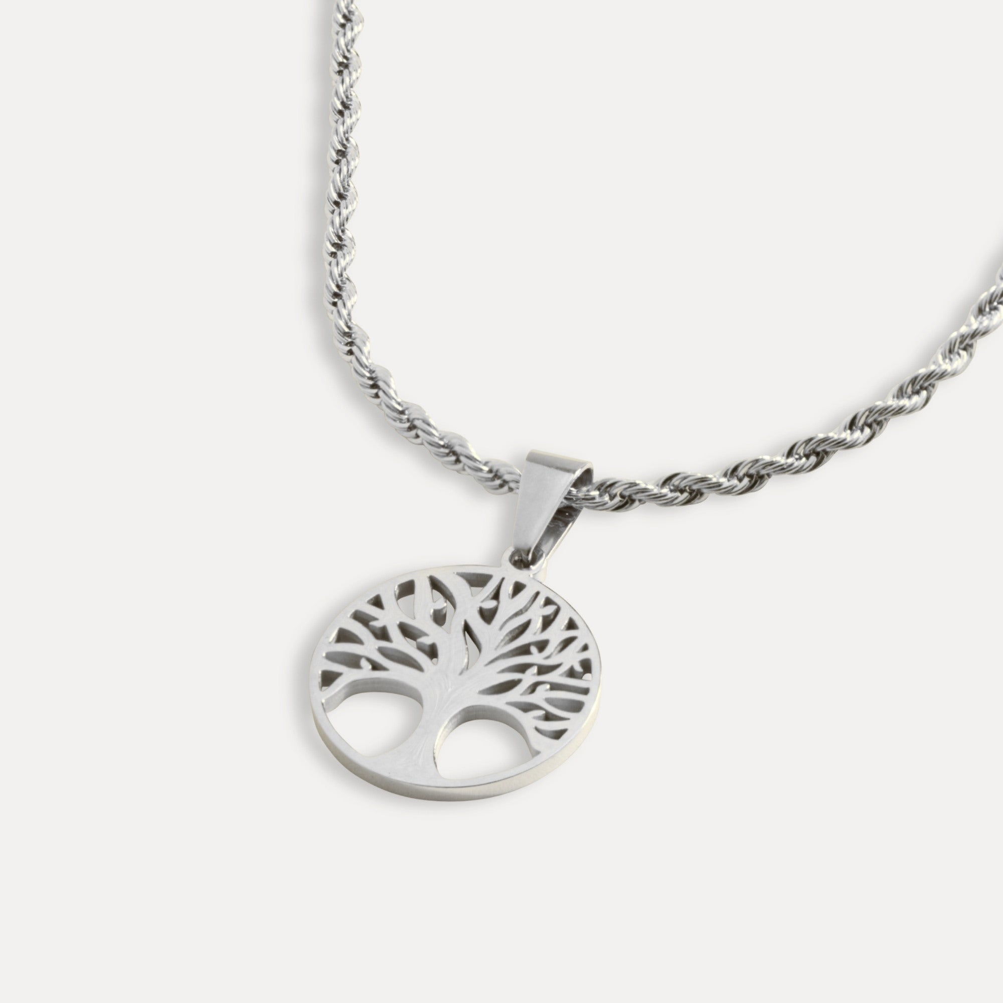 Men's Silver Tree Of Life Pendant - Men's Silver Necklace | Twistedpendant