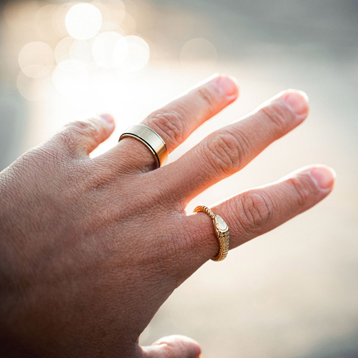 Snake Band Ring - Gold