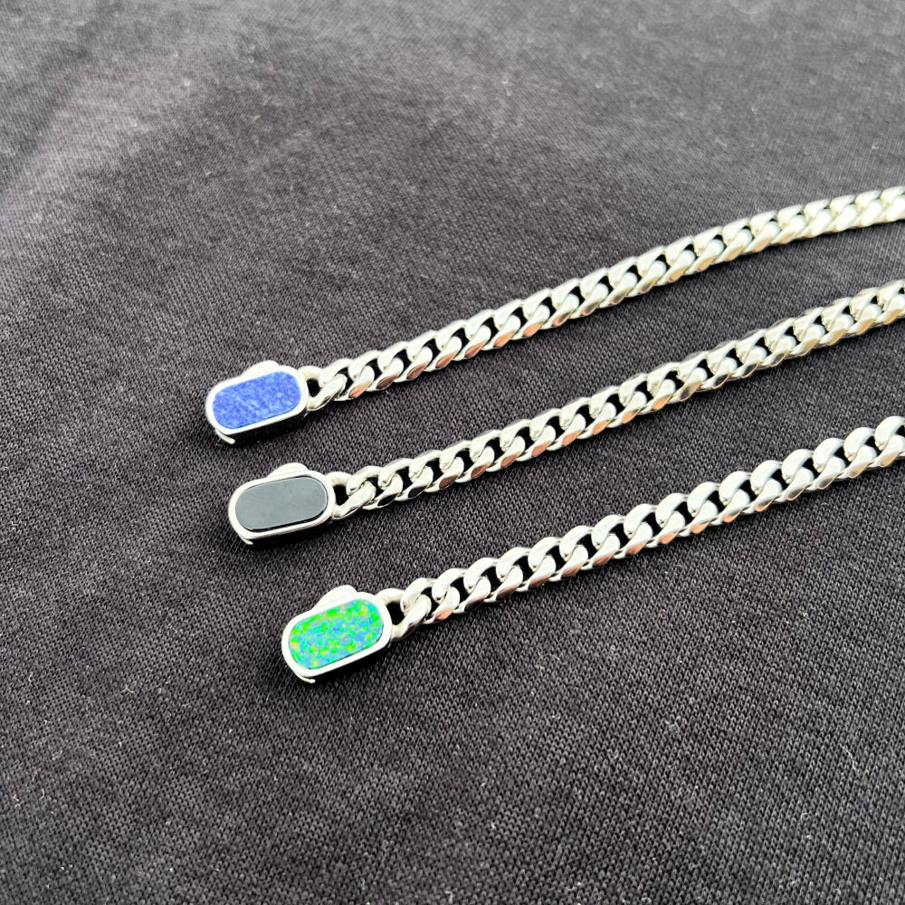 Lapis Cuban Chain (5MM) - Silver