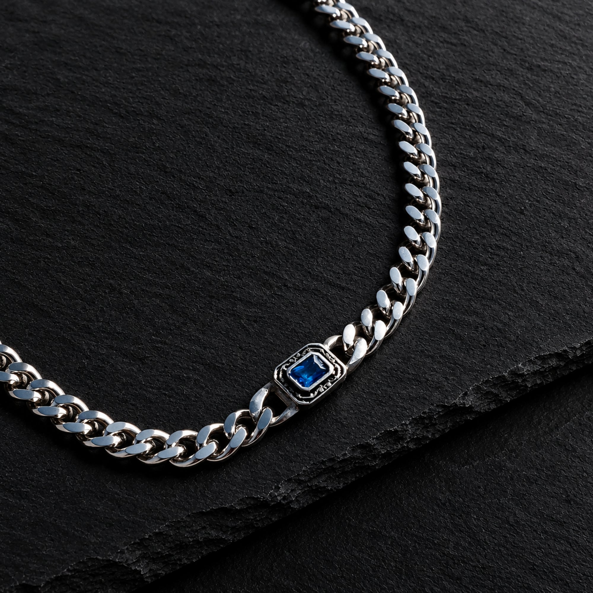 Sapphire Chain - Silver