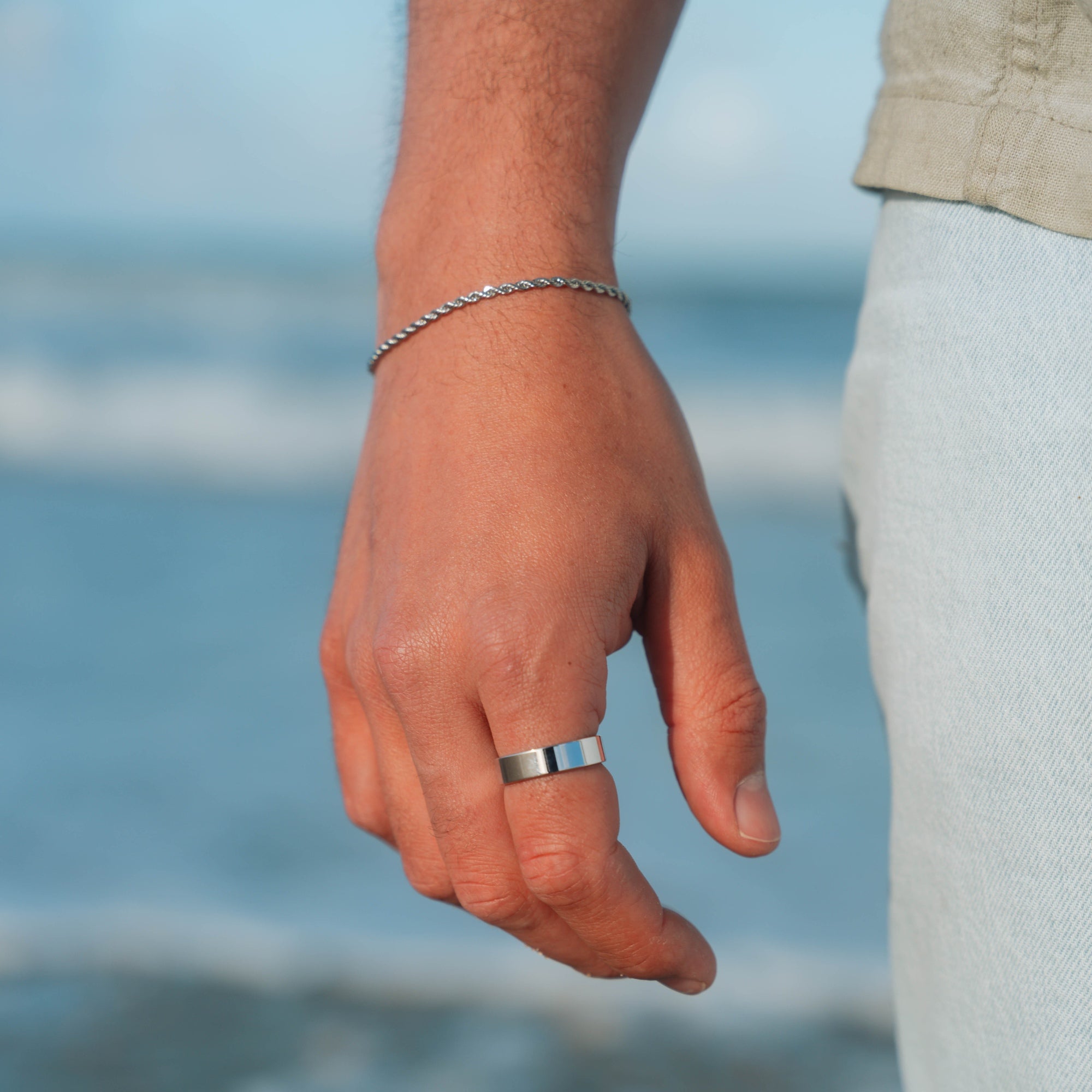 925 Sterling Silver Rope Bracelet - Mens Rope Bracelet By Twistedpendant