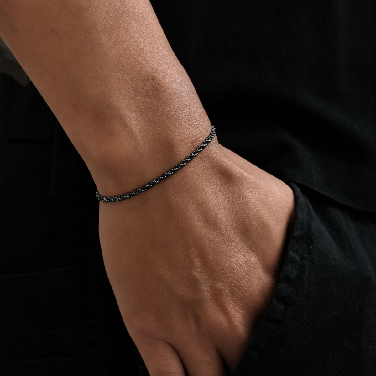 Black Rope Bracelet (2.5MM)