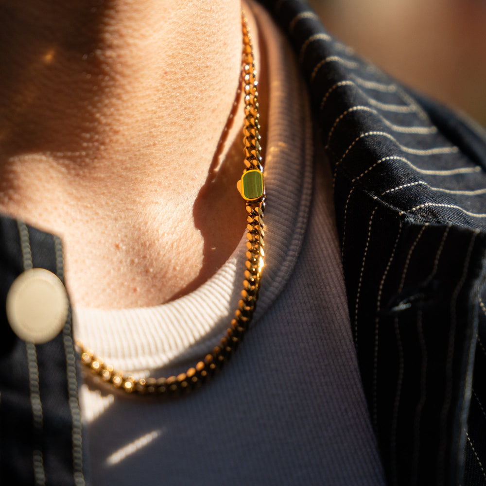 Malachite Cuban Chain (5MM) - Gold