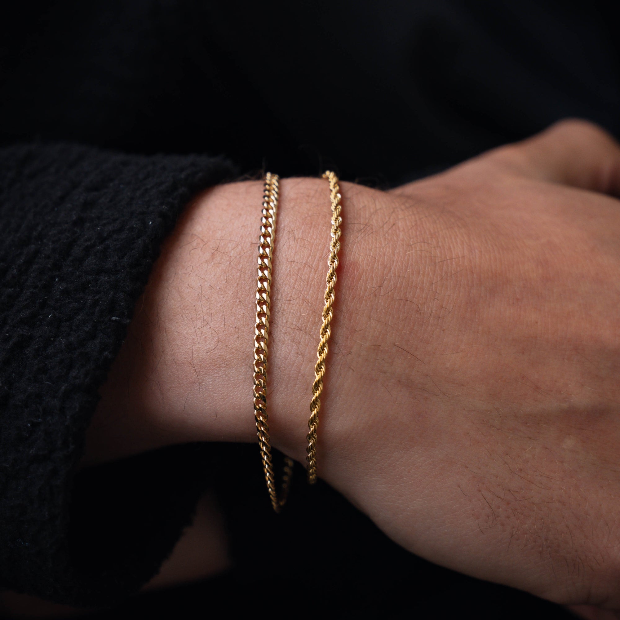 Men's Gold Rope Bracelet (2.5mm) - Gold Bracelet For Men | Twistedpendant
