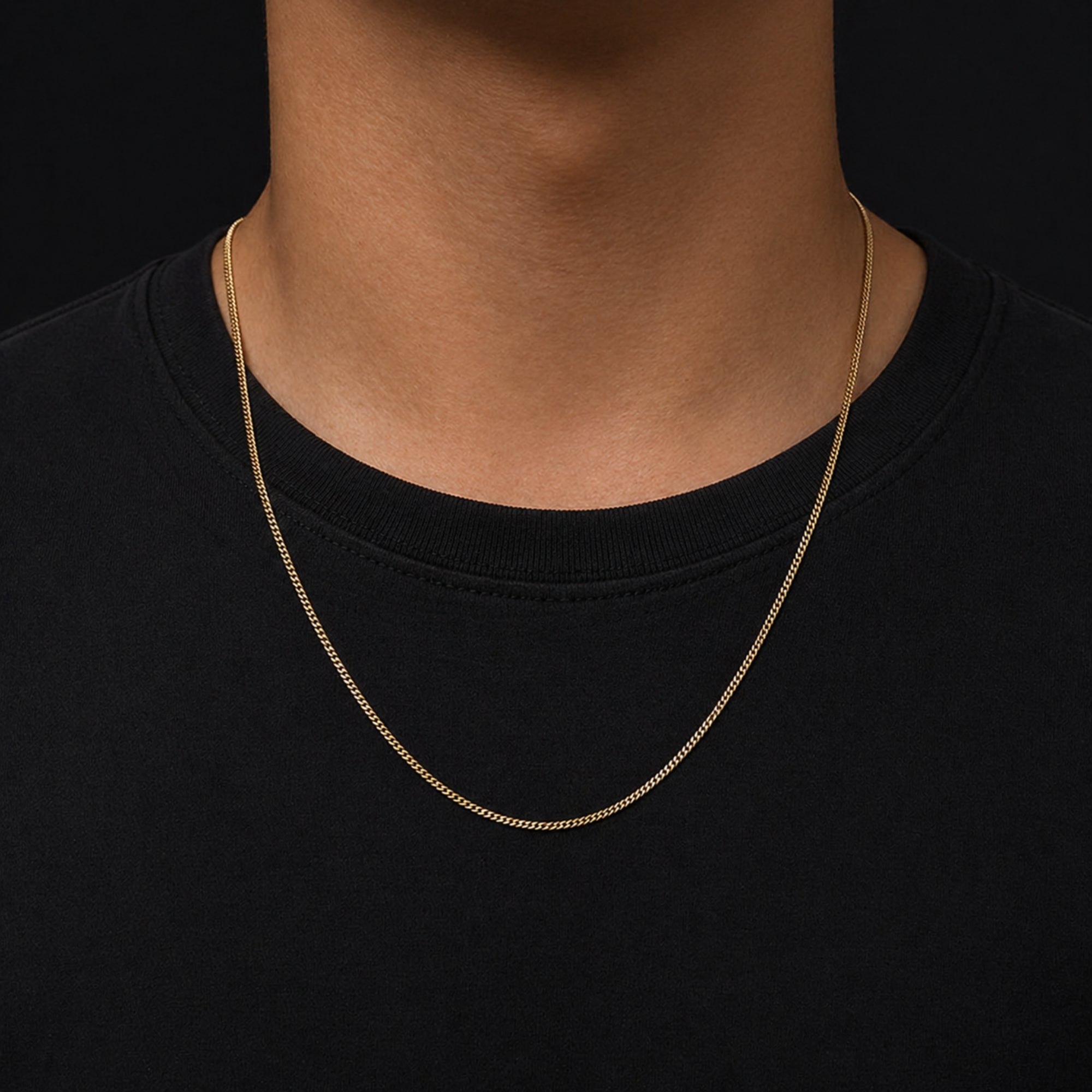 Gold Thin Cuban Chain (1.5MM)