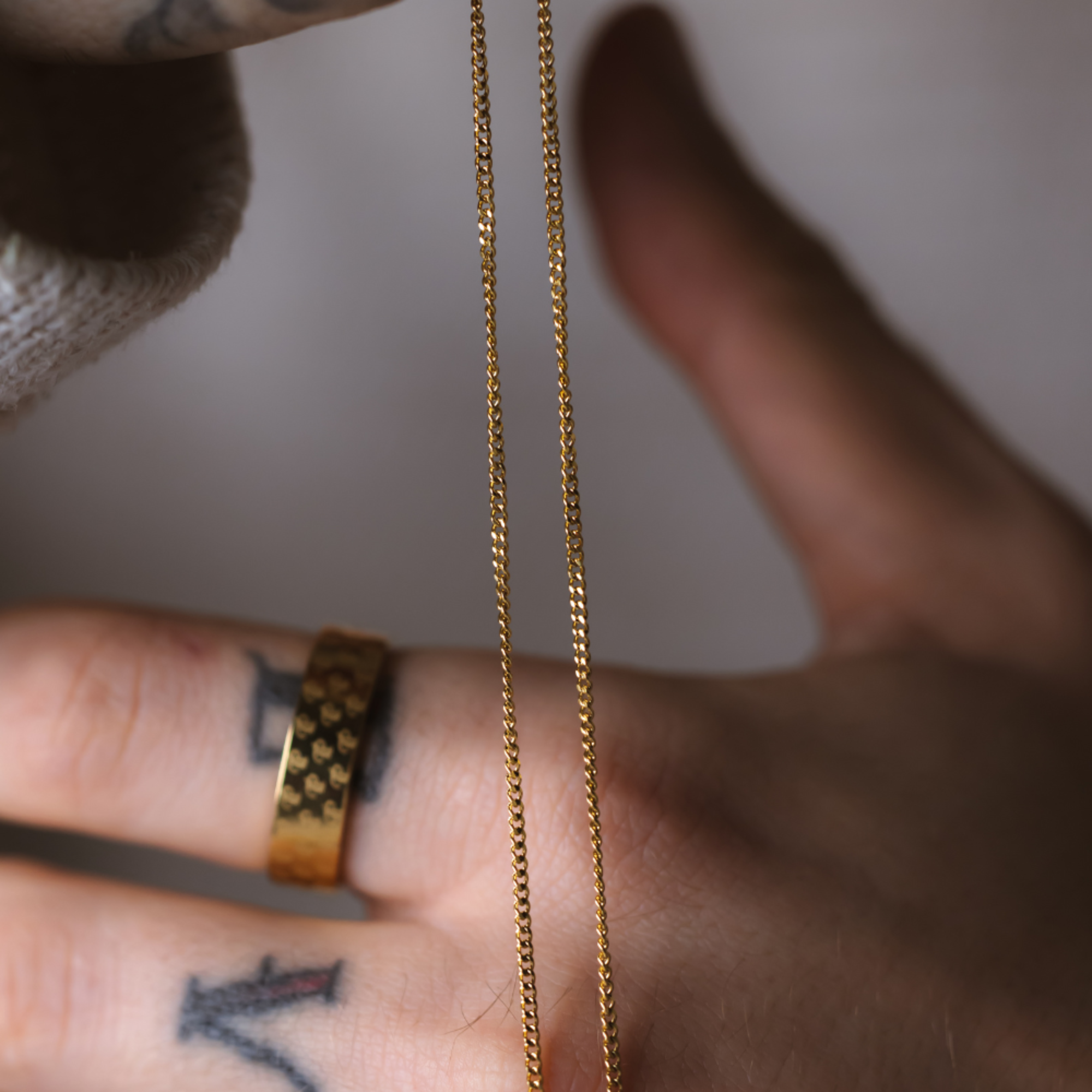 Gold Thin Cuban Chain (1.5MM)