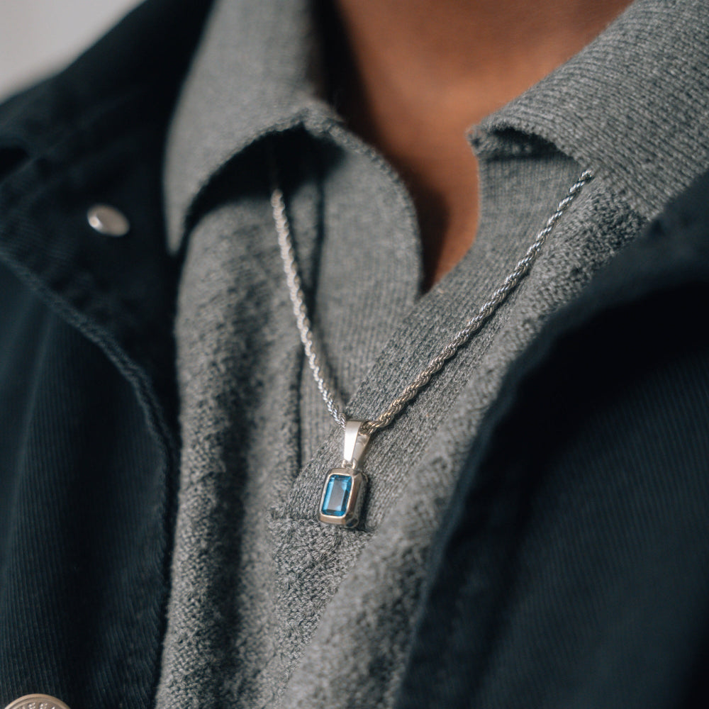 Bleu Pendant - Silver