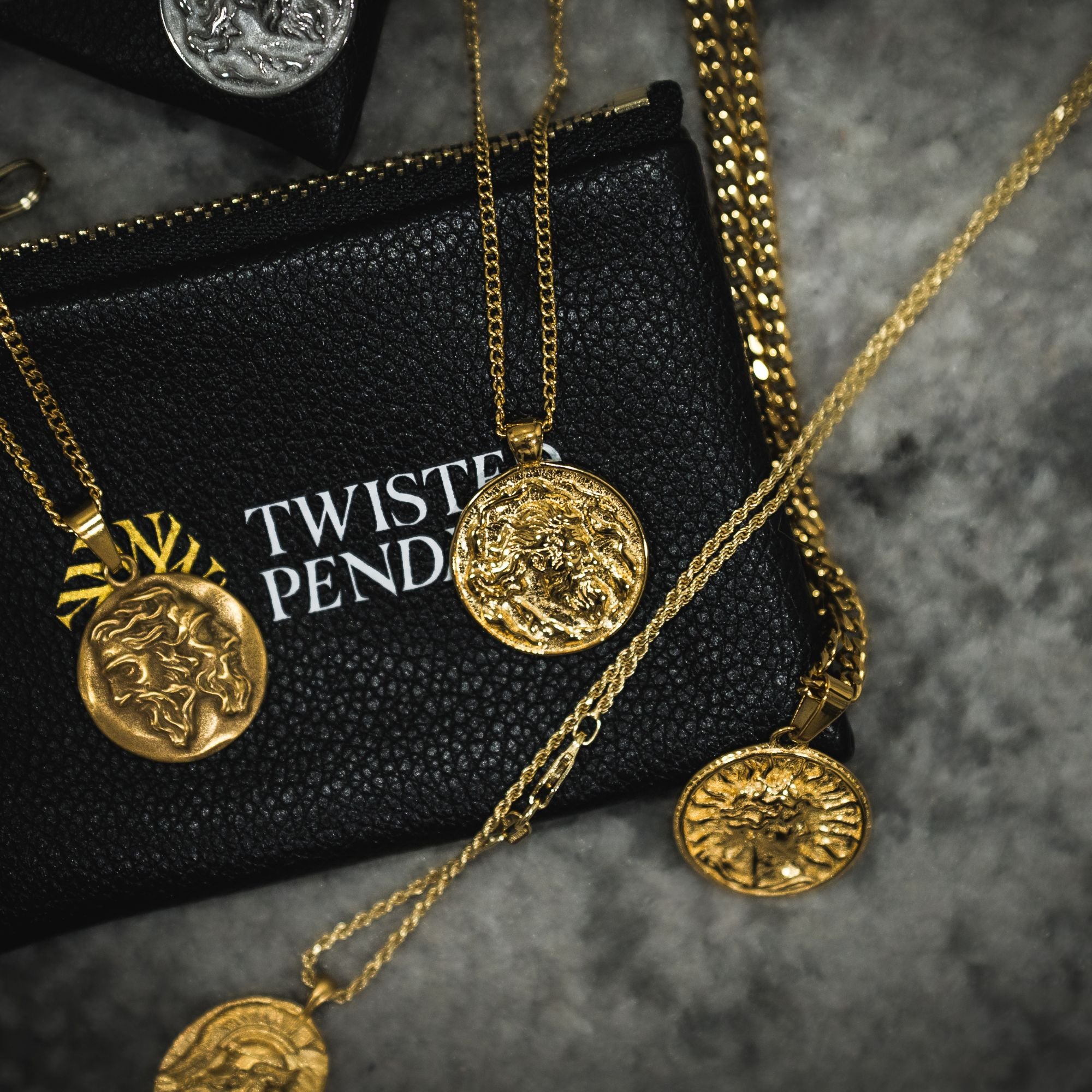 Zeus Greek God Pendant - Mens Gold Necklaces By Twistedpendant