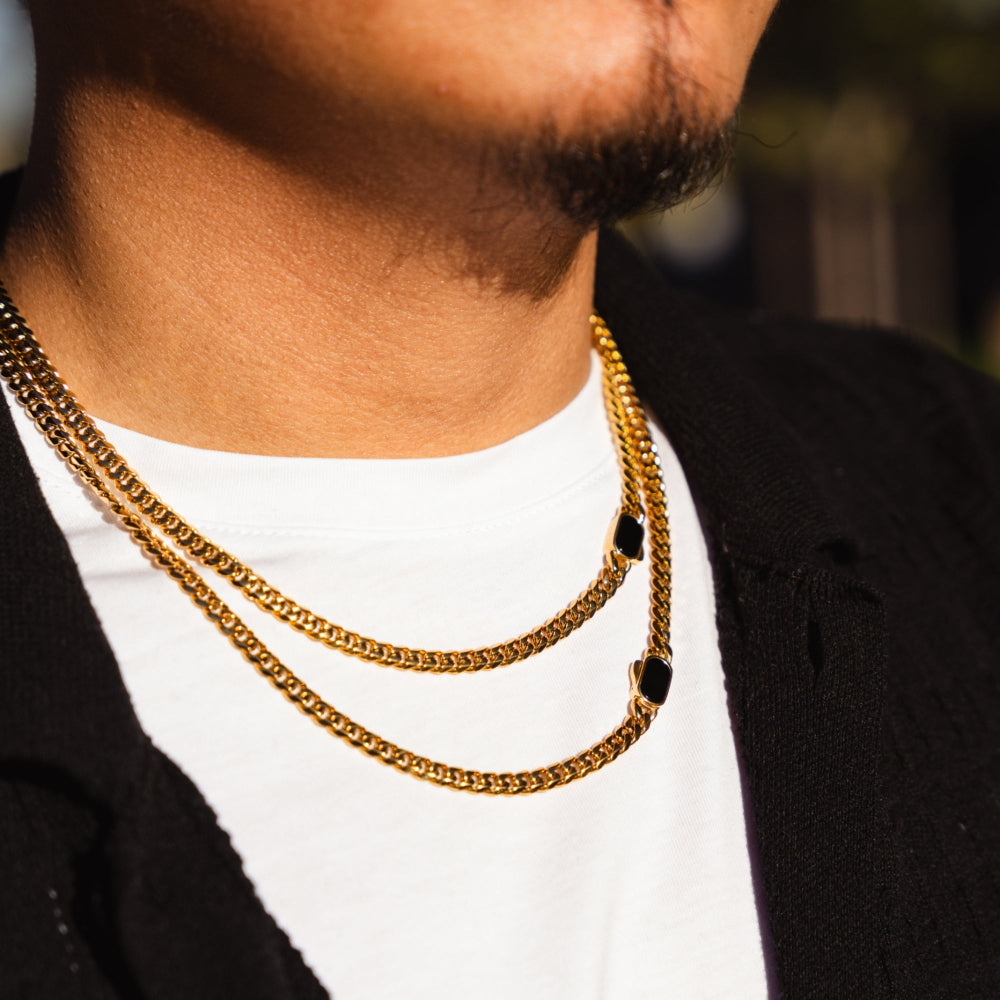 Onyx Cuban Chain (5MM) - Gold