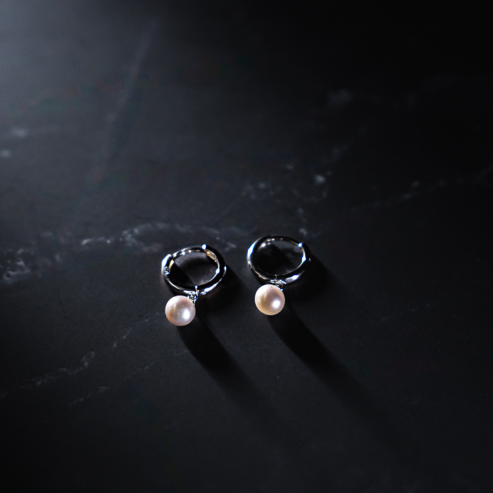 Mens Earrings - Pearl Dangle Earrings For Men By Twistedpendant