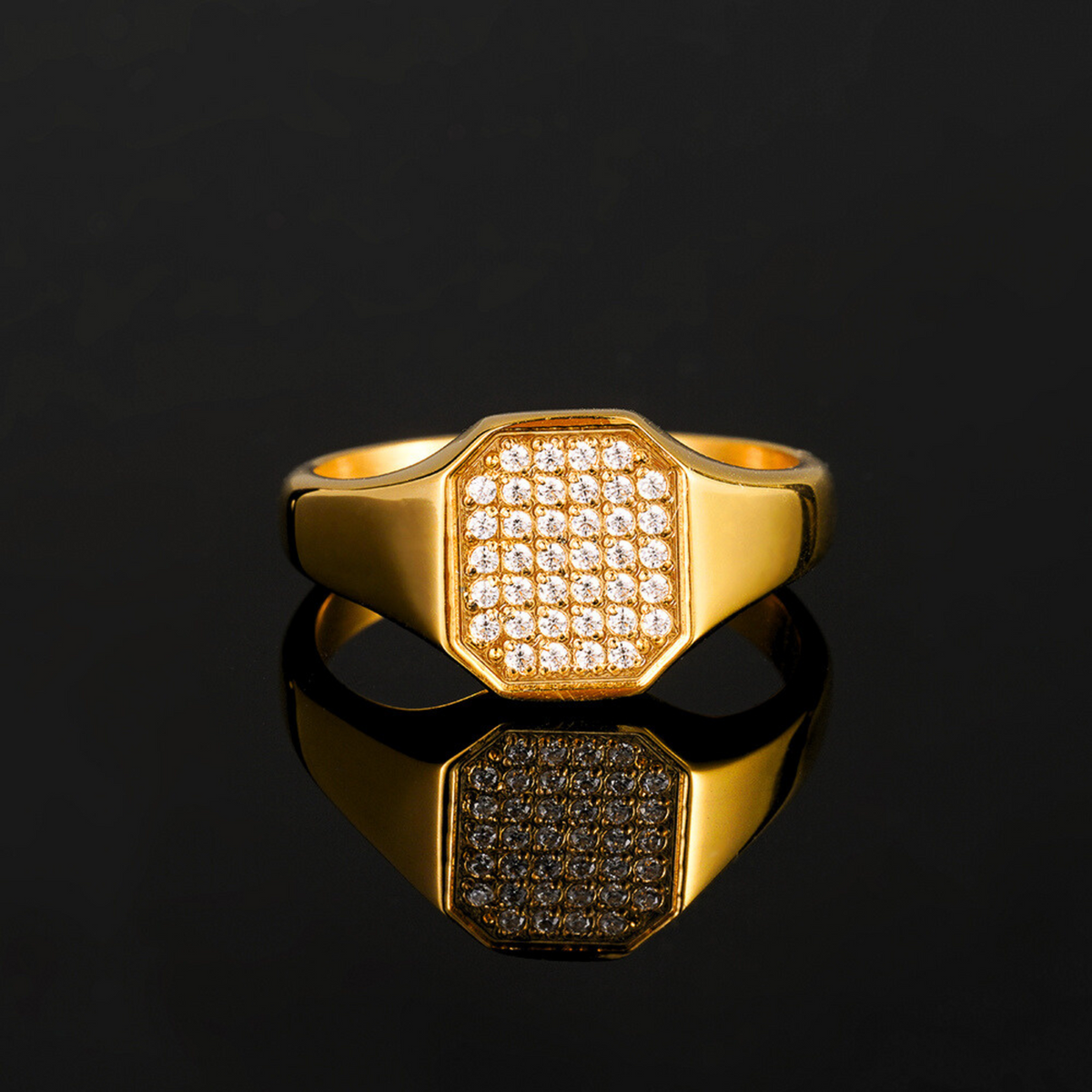 Diamond Signet - Gold