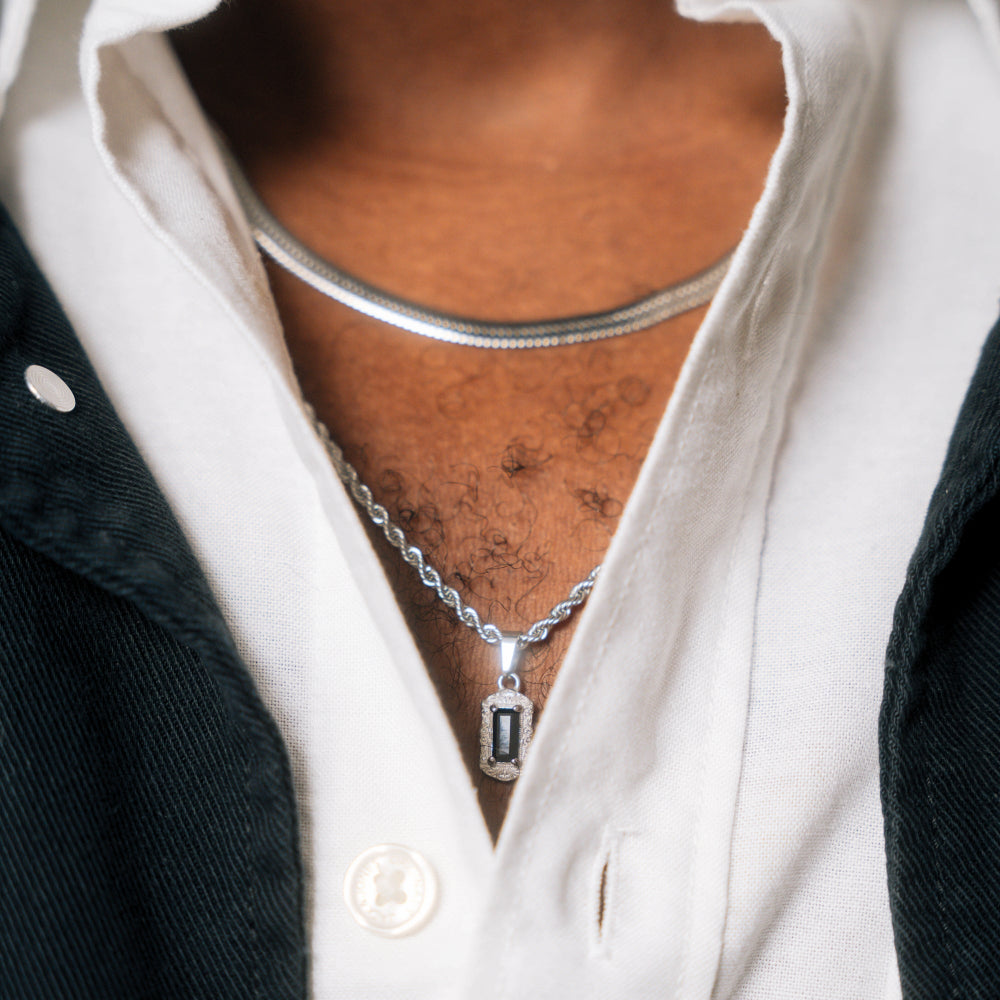 Jet Pendant - Silver