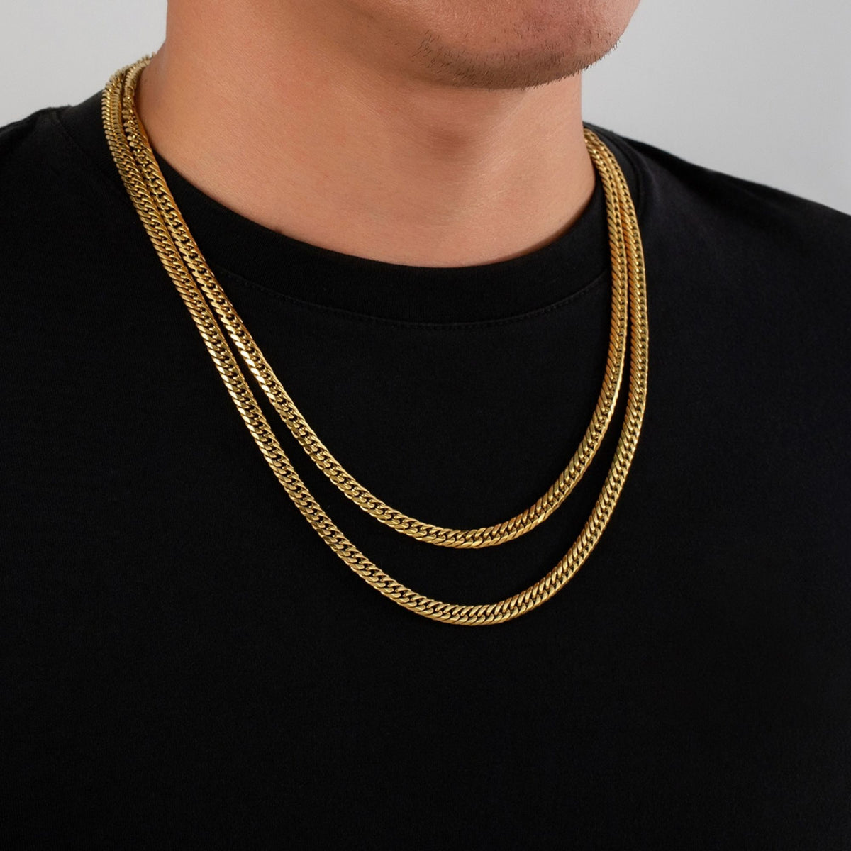 Gold Flat Cuban Chain (6MM)