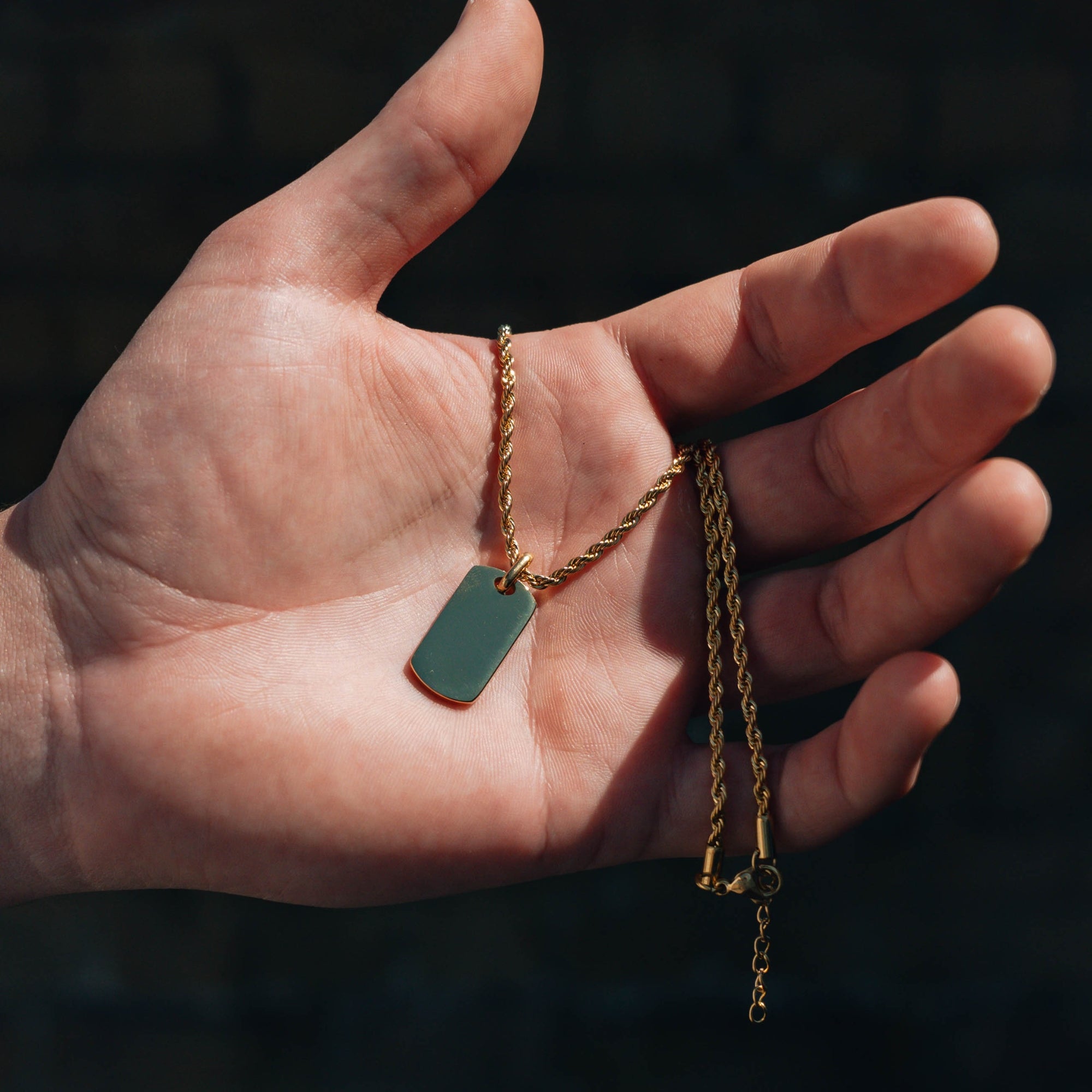 Dog Tag Pendant Necklace - Mens Dog Tag Necklace By Twistedpendant