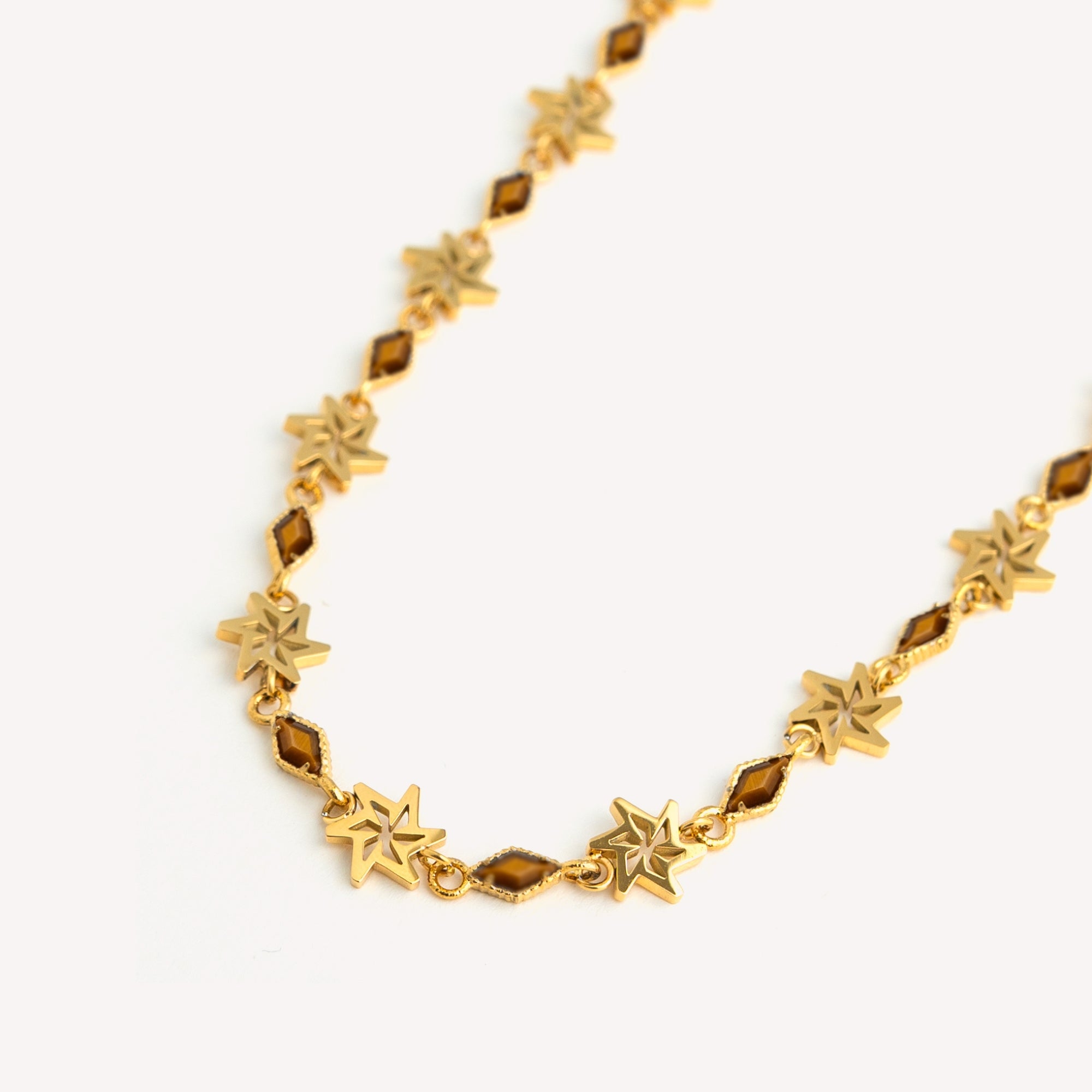 Tigers Eye Chain - Gold