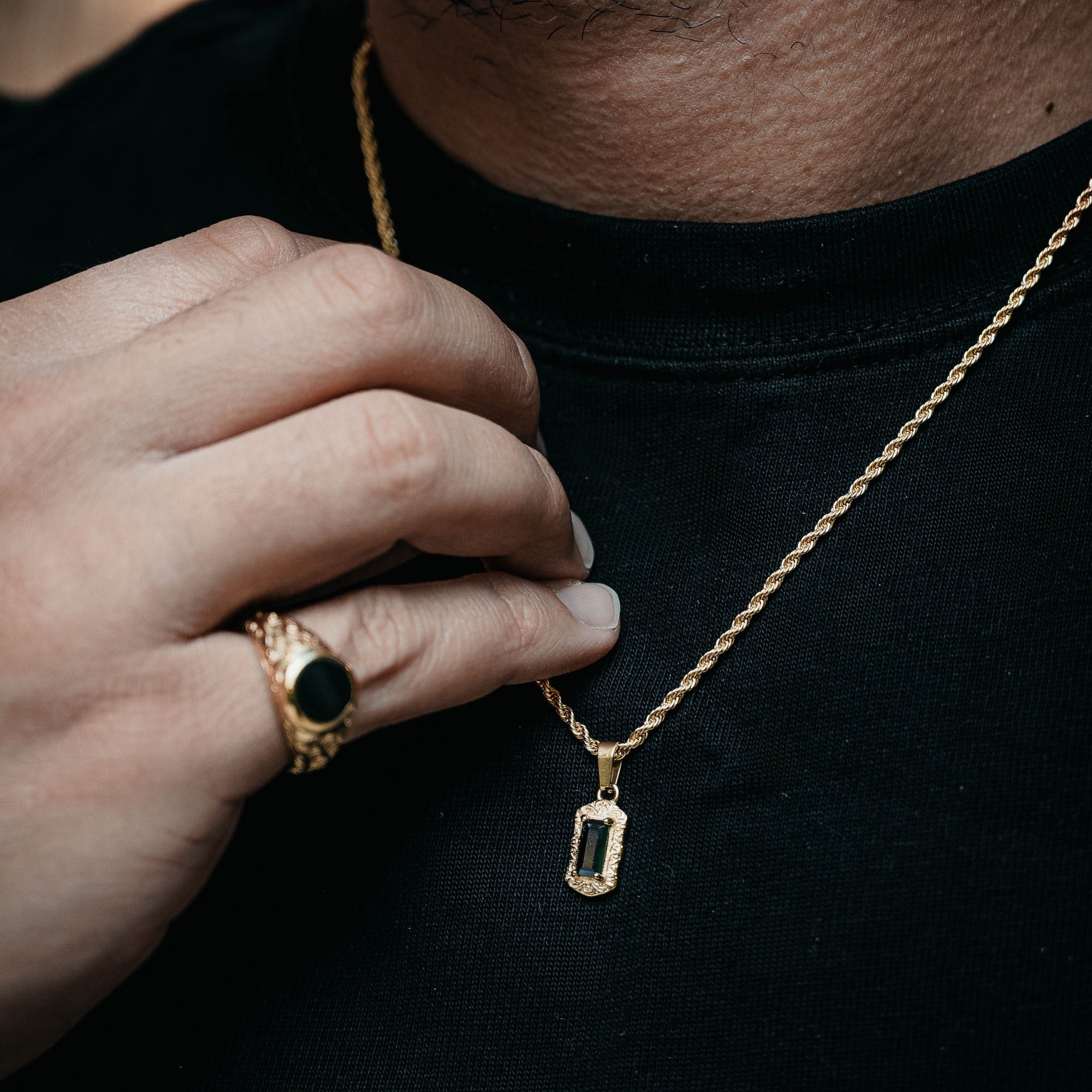 Jet Pendant - Silver