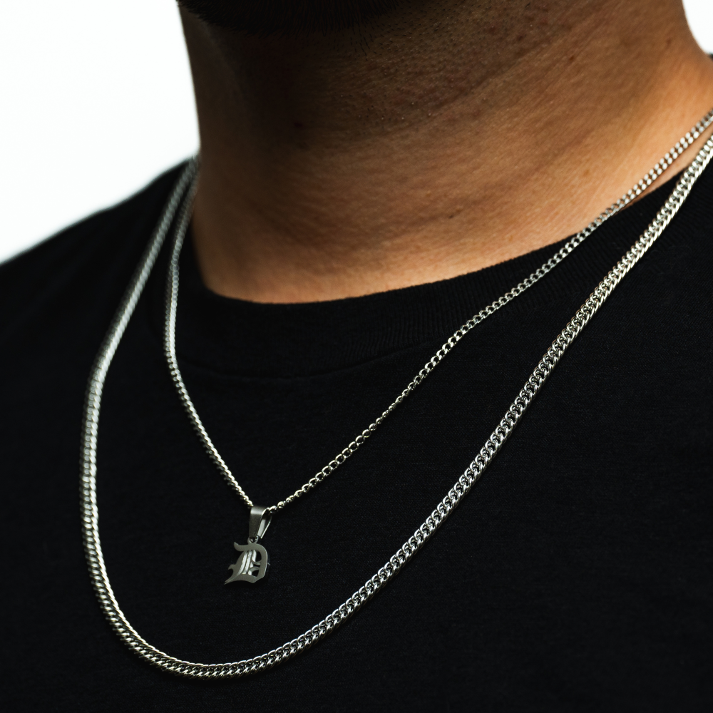Silver Flat Cuban Chain (3MM) For Men - Multiple Sizes | Twistedpendant