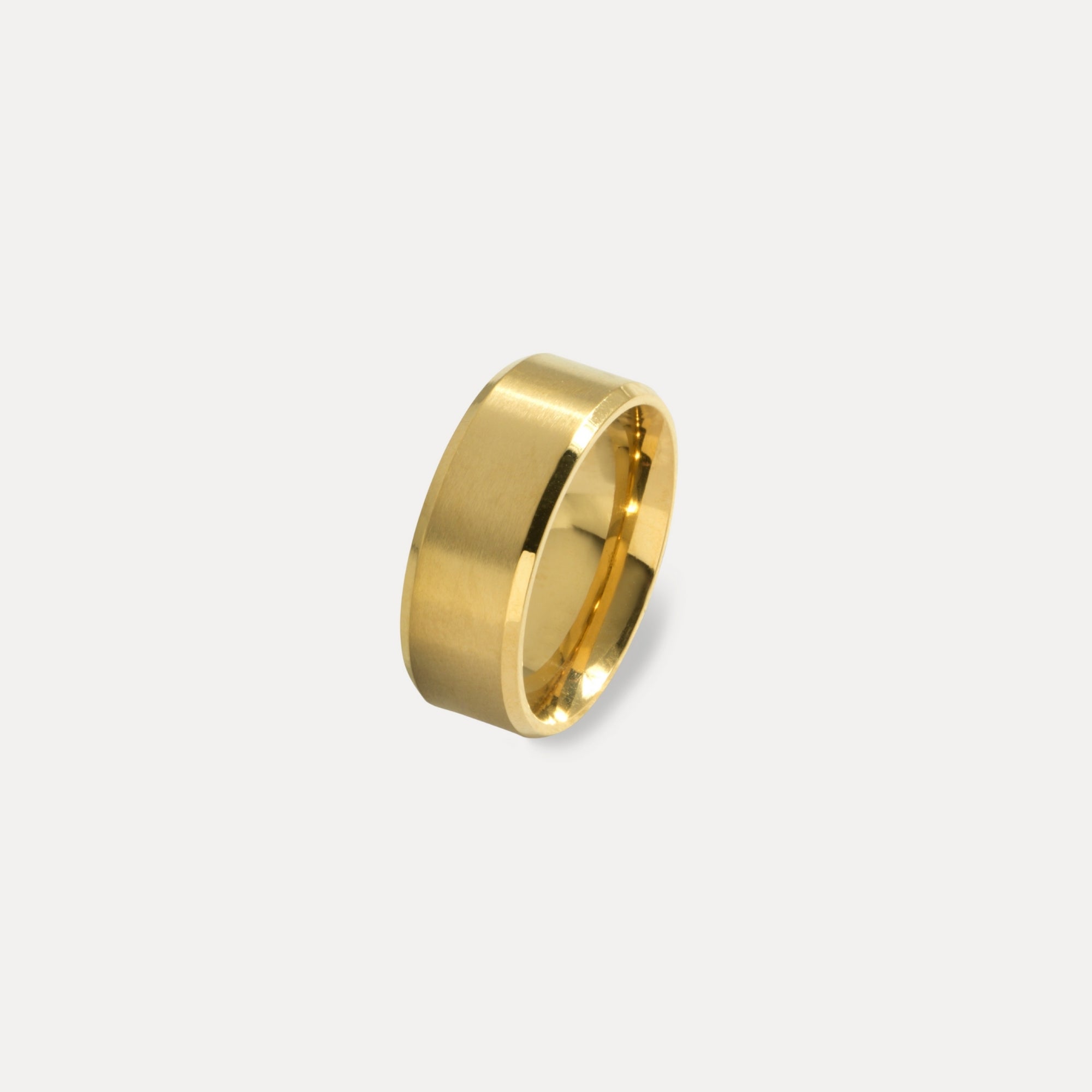 Men's Gold Ring - Buy Men's Gold Brushed Band Rings | Twistedpendant