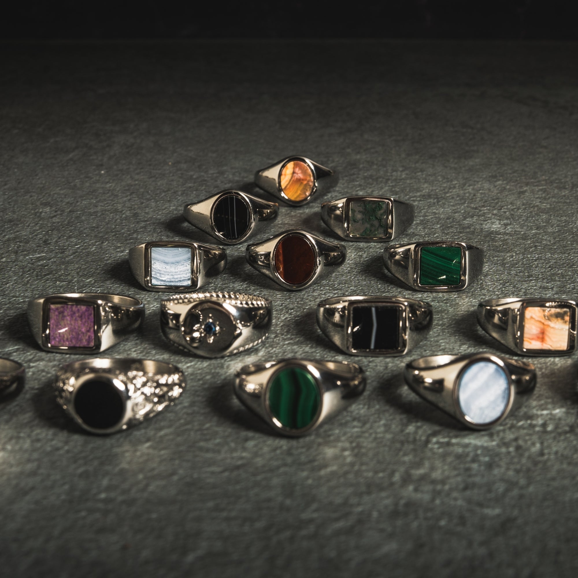 Red Tigers Eye Oval Ring - Silver