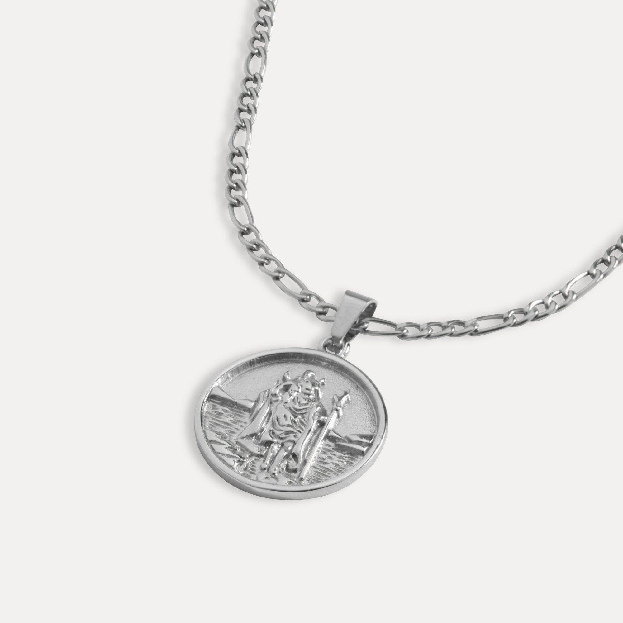 Silver Saint Christopher Pendant - Twistedpendant