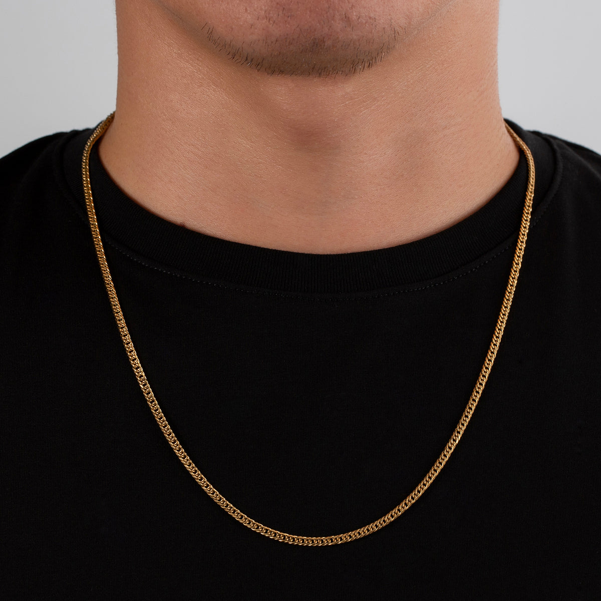 Gold Flat Cuban Chain (3MM)