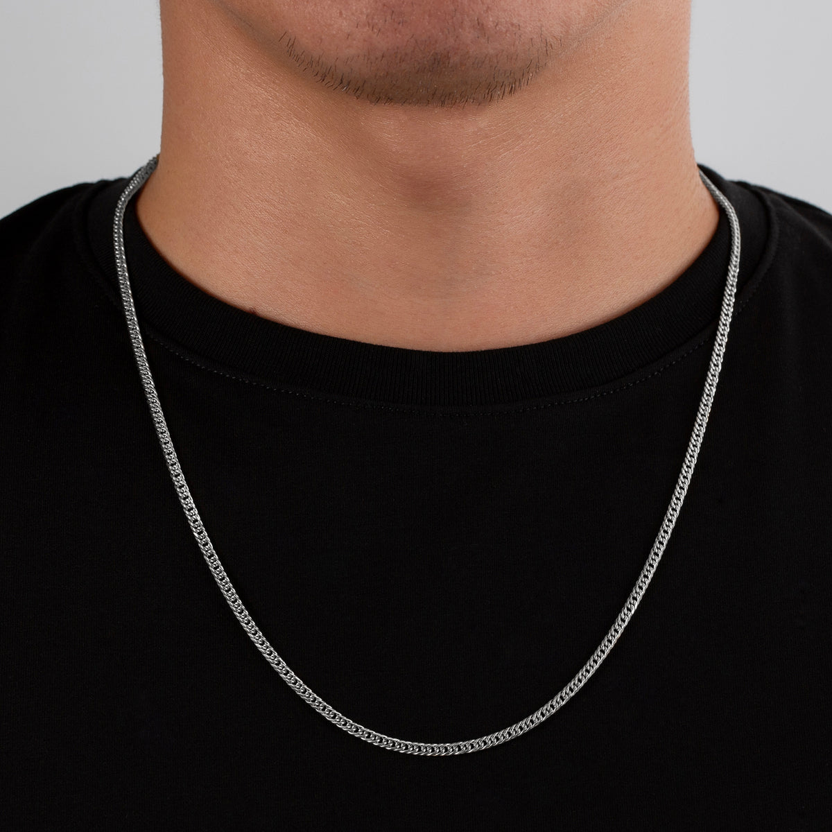 Silver Flat Cuban Chain (3MM)