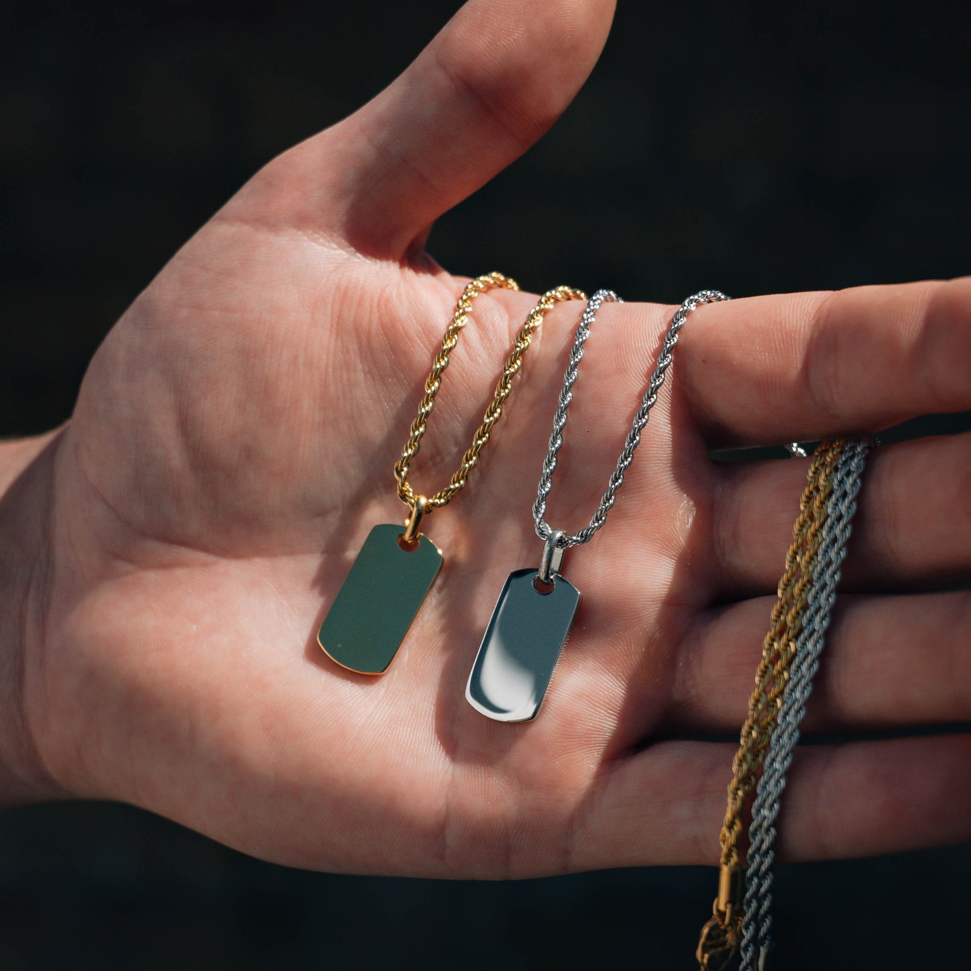 Dog Tag Pendant Necklace - Mens Dog Tag Necklace By Twistedpendant