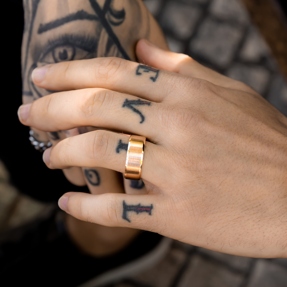 Brushed Band Ring - Rose Gold