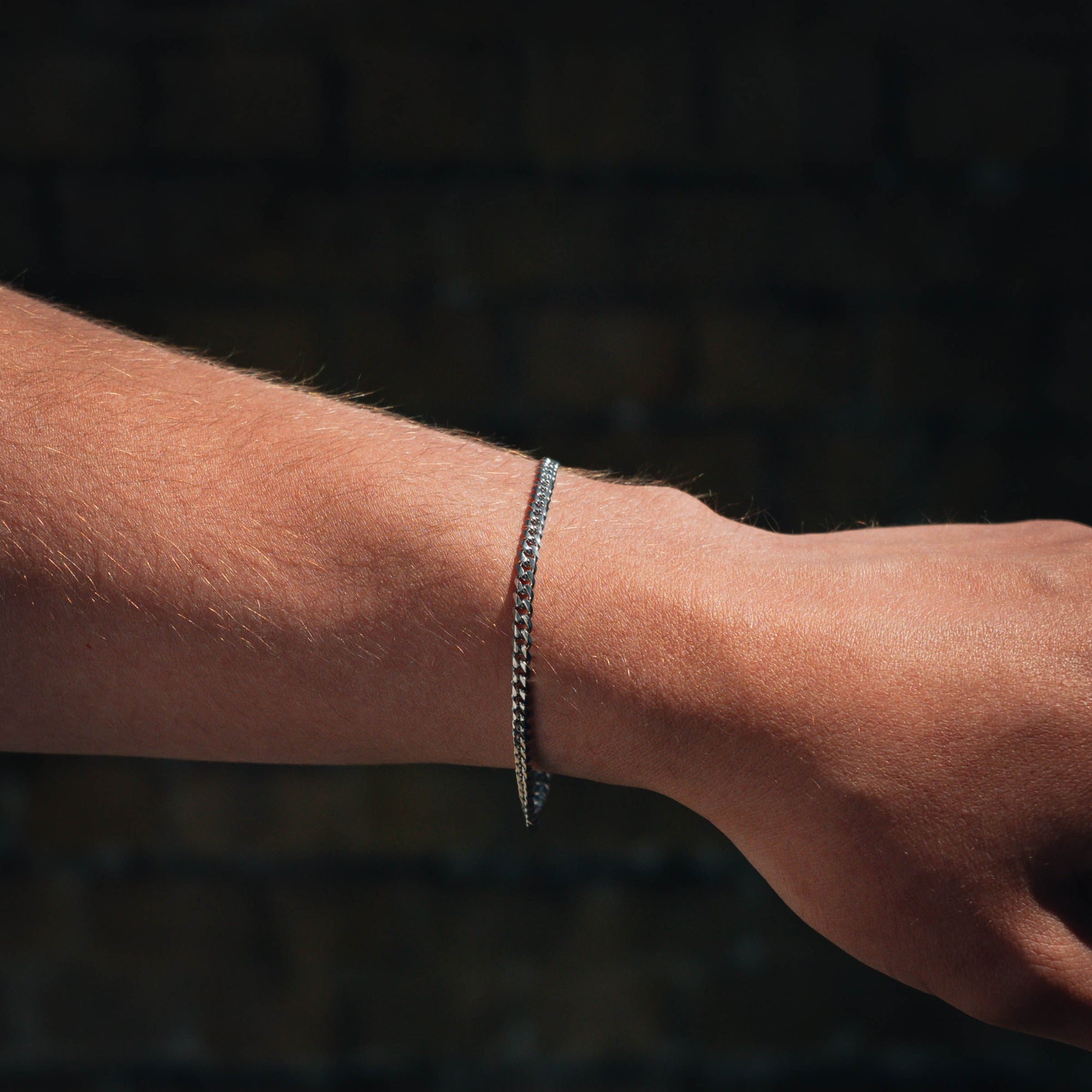 Thin Silver Bracelet - Minimalist Silver Bracelets For Men | By Twistedpendant