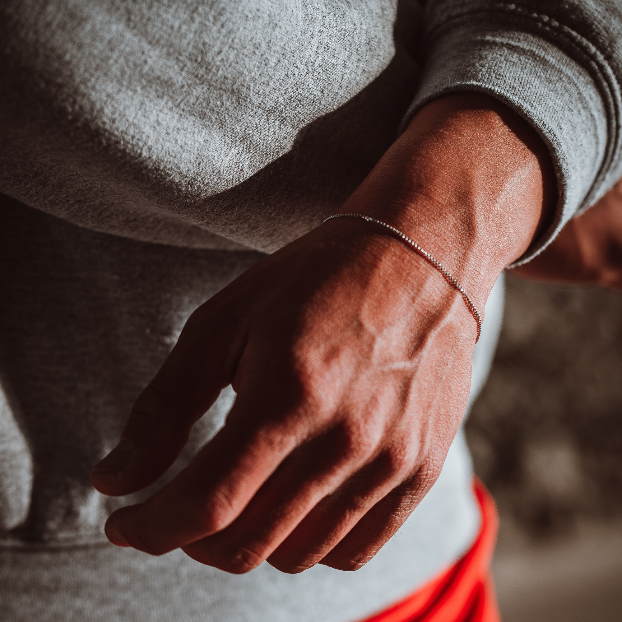 Tiny Silver Bracelet Chain - Minimalist Bracelets For Men | By Twistedpendant