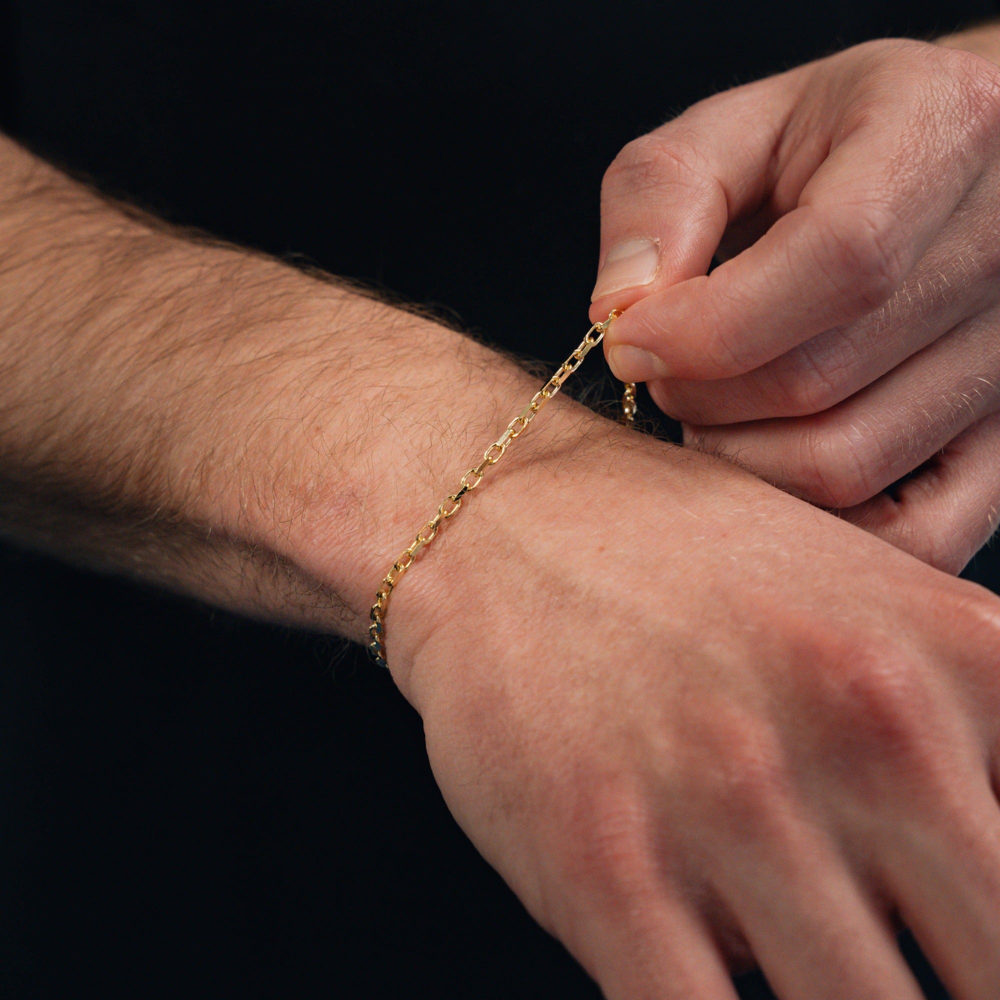 Gold Rolo Bracelet For Men - Mens Bracelets - By Twistedpendant