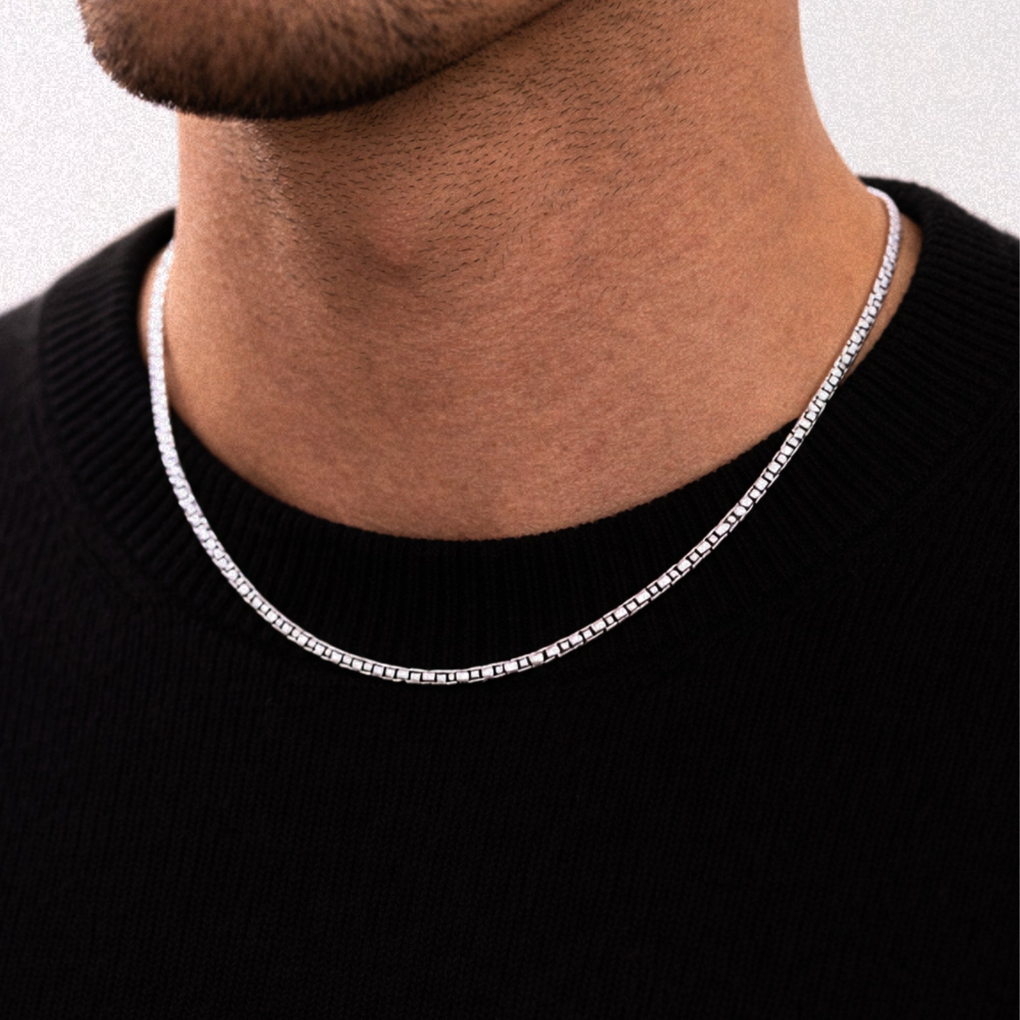 925 Silver Box Cut Chain (3MM)