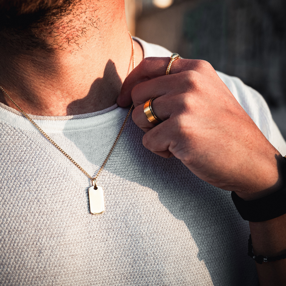 Dog Tag Pendant Necklace - Mens Dog Tag Necklace By Twistedpendant