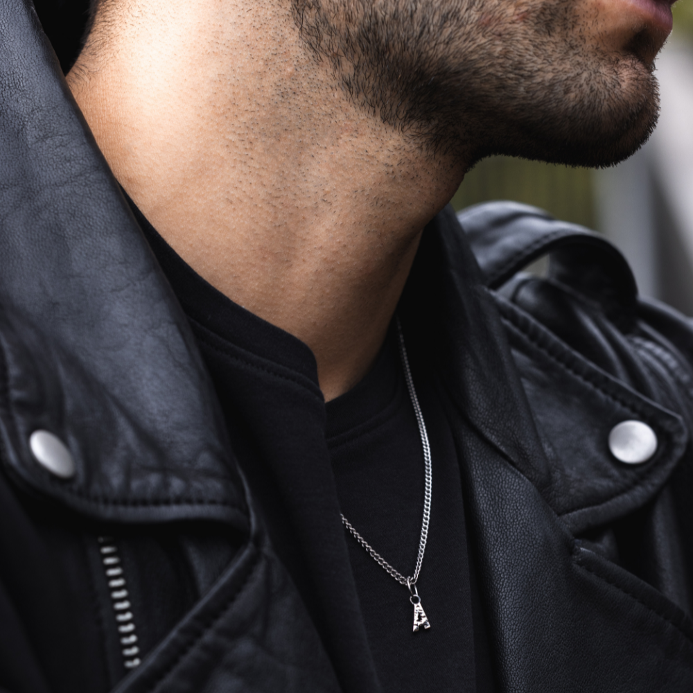 Mens Vintage Initial Necklace - Personalised Jewellery By Twistedpendant
