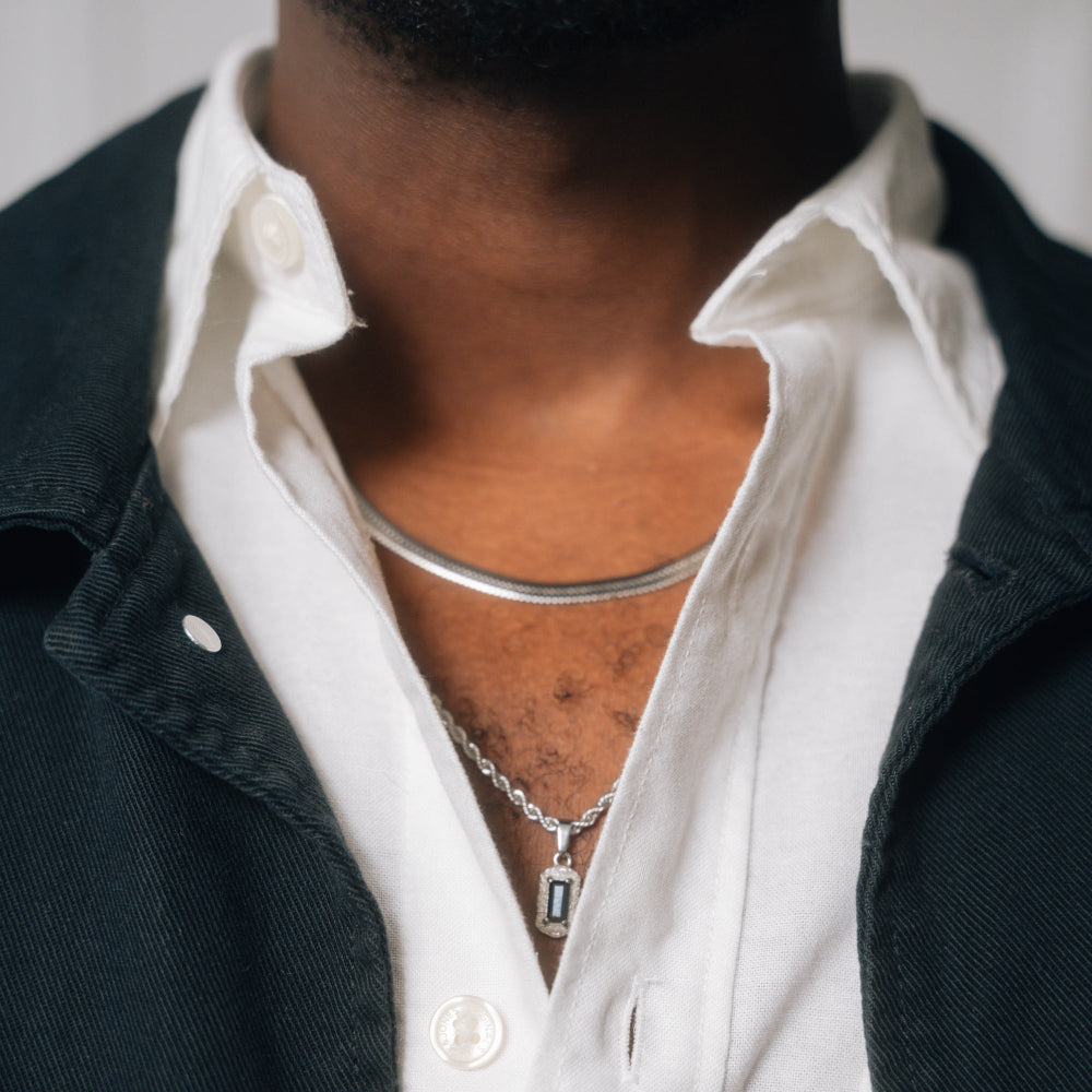 Jet Pendant - Silver