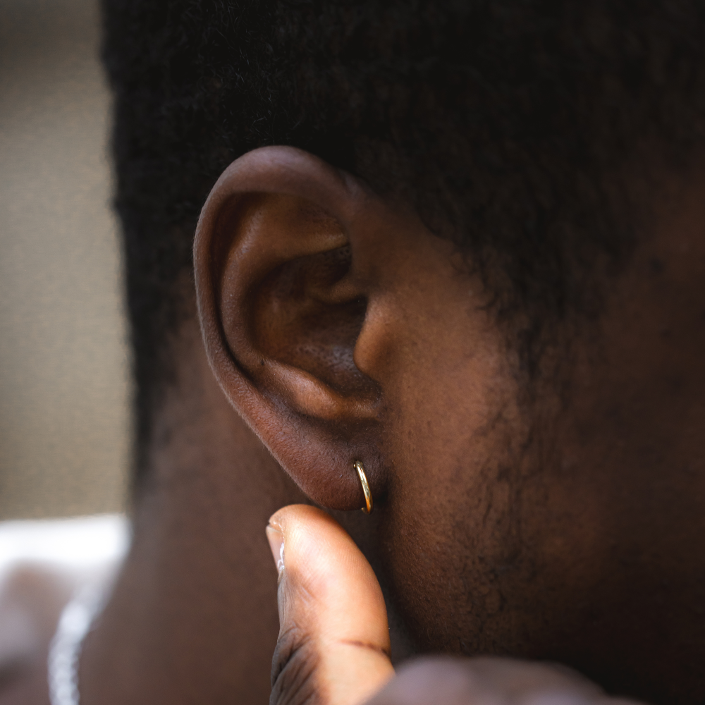 Mens Silver Huggie Hoop Earrings For Men - Silver Hoops By Twistedpendant