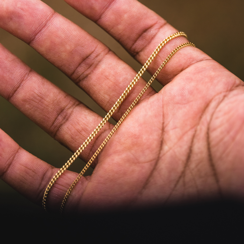 Thin Gold Bracelet Chain - Mens Gold Bracelet Chain | By Twistedpendant