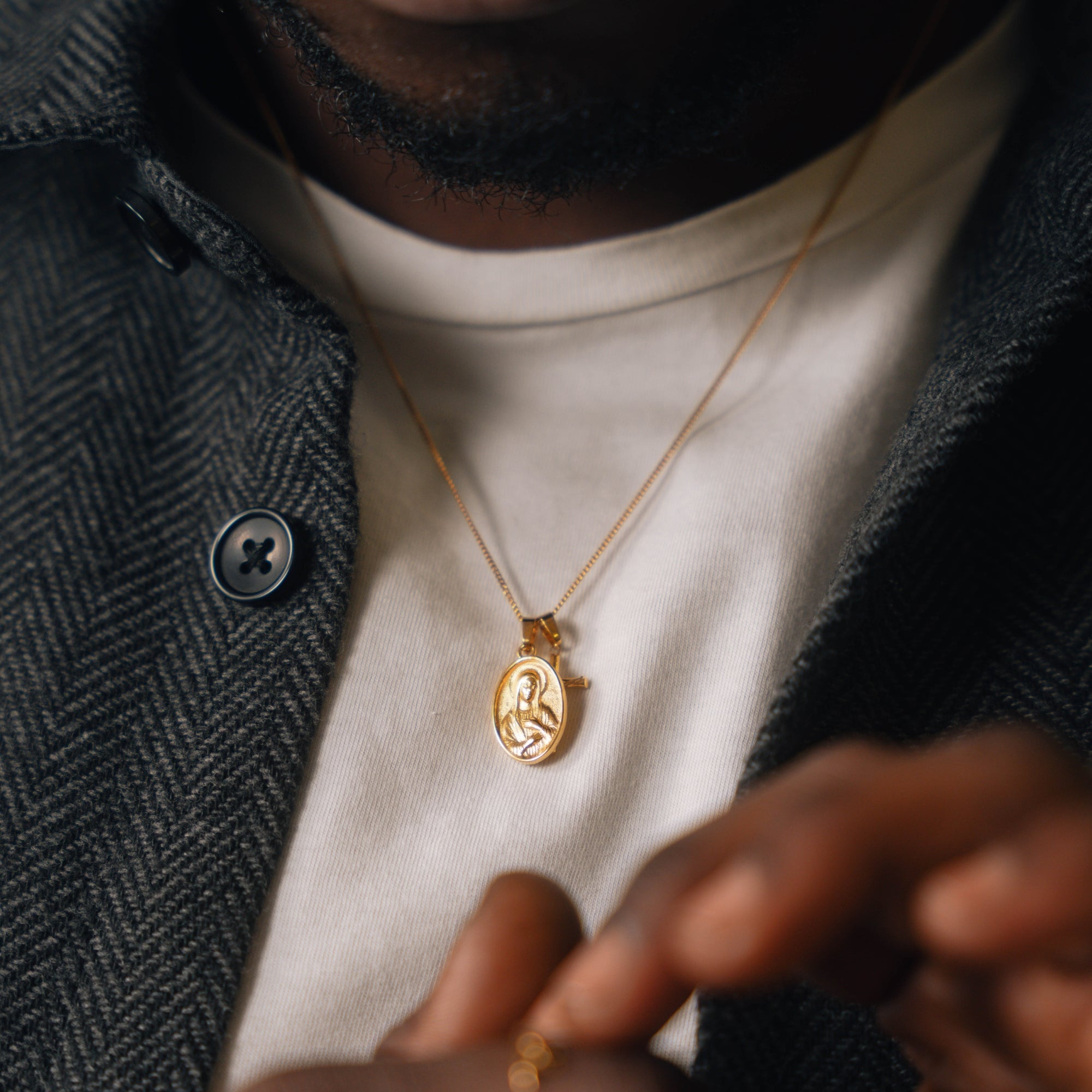 Virgin Mary X Crucifix - Gold