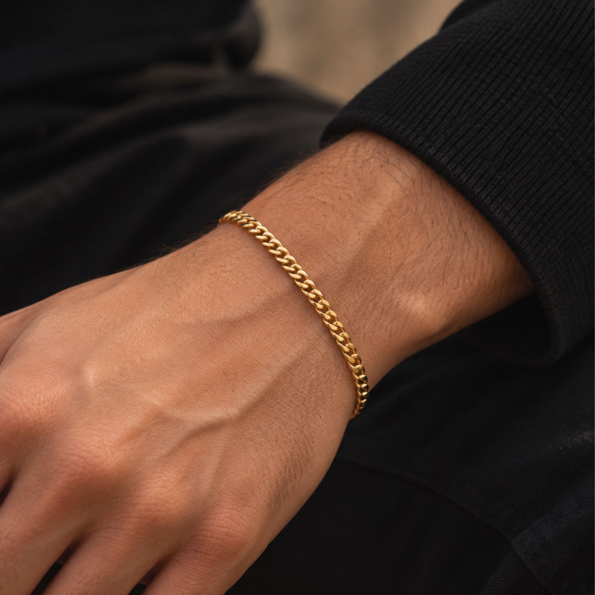 Gold Cuban Bracelet (4MM)