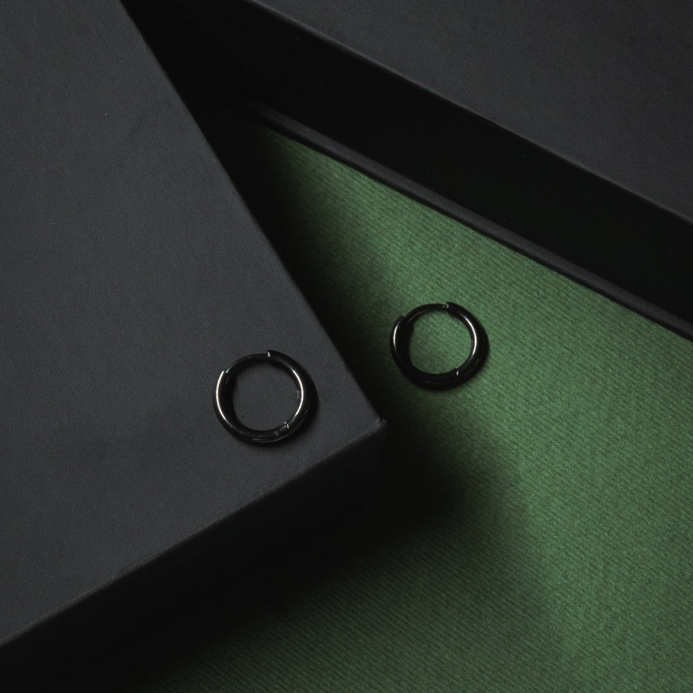 Black Steel Hoop - 14MM