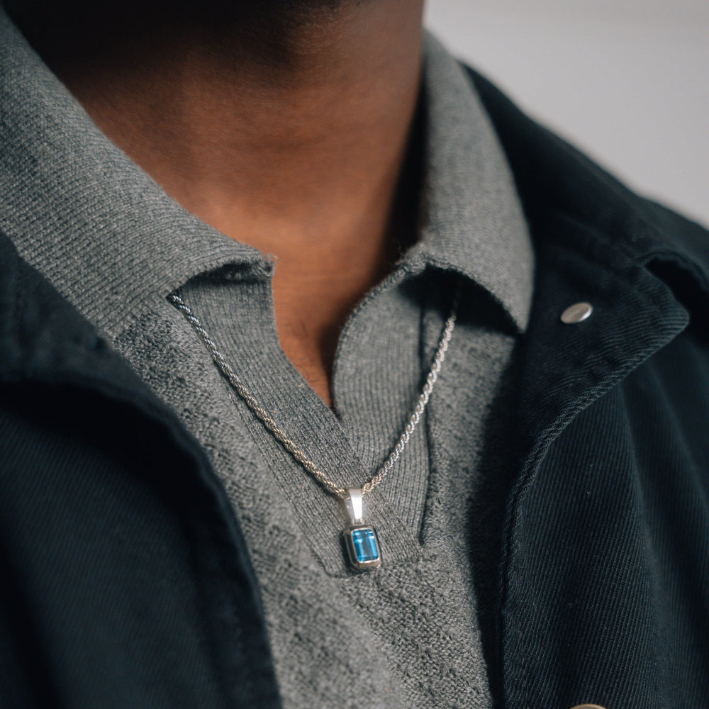 Bleu Pendant - Silver
