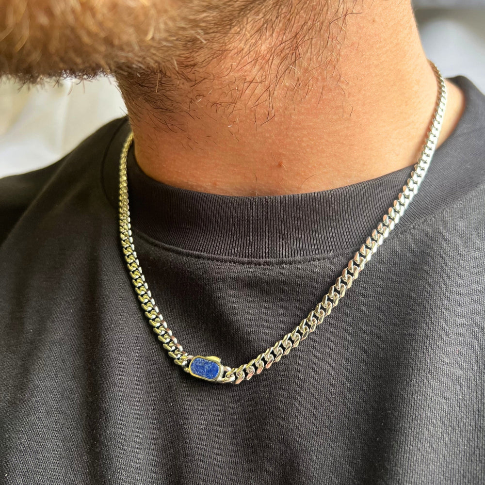Lapis Cuban Chain (5MM) - Silver
