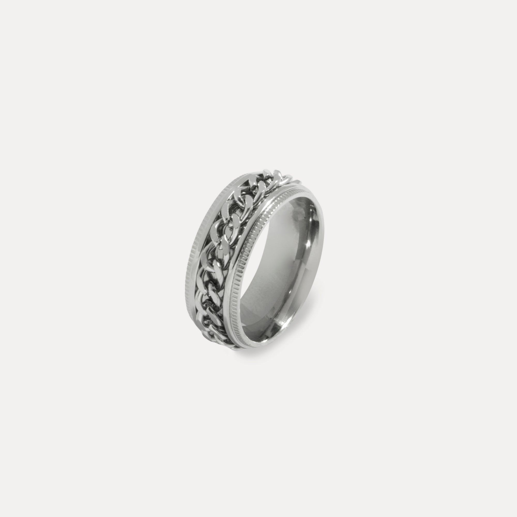 Mens Spinner Ring - Silver | Twistedpendant