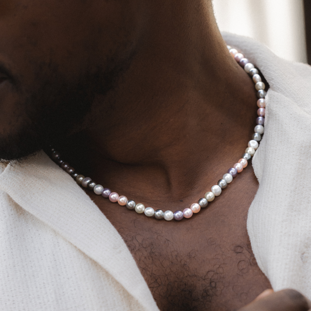 Pastel Pearl Chain - Men's Pearl Necklace | Twistedpendant