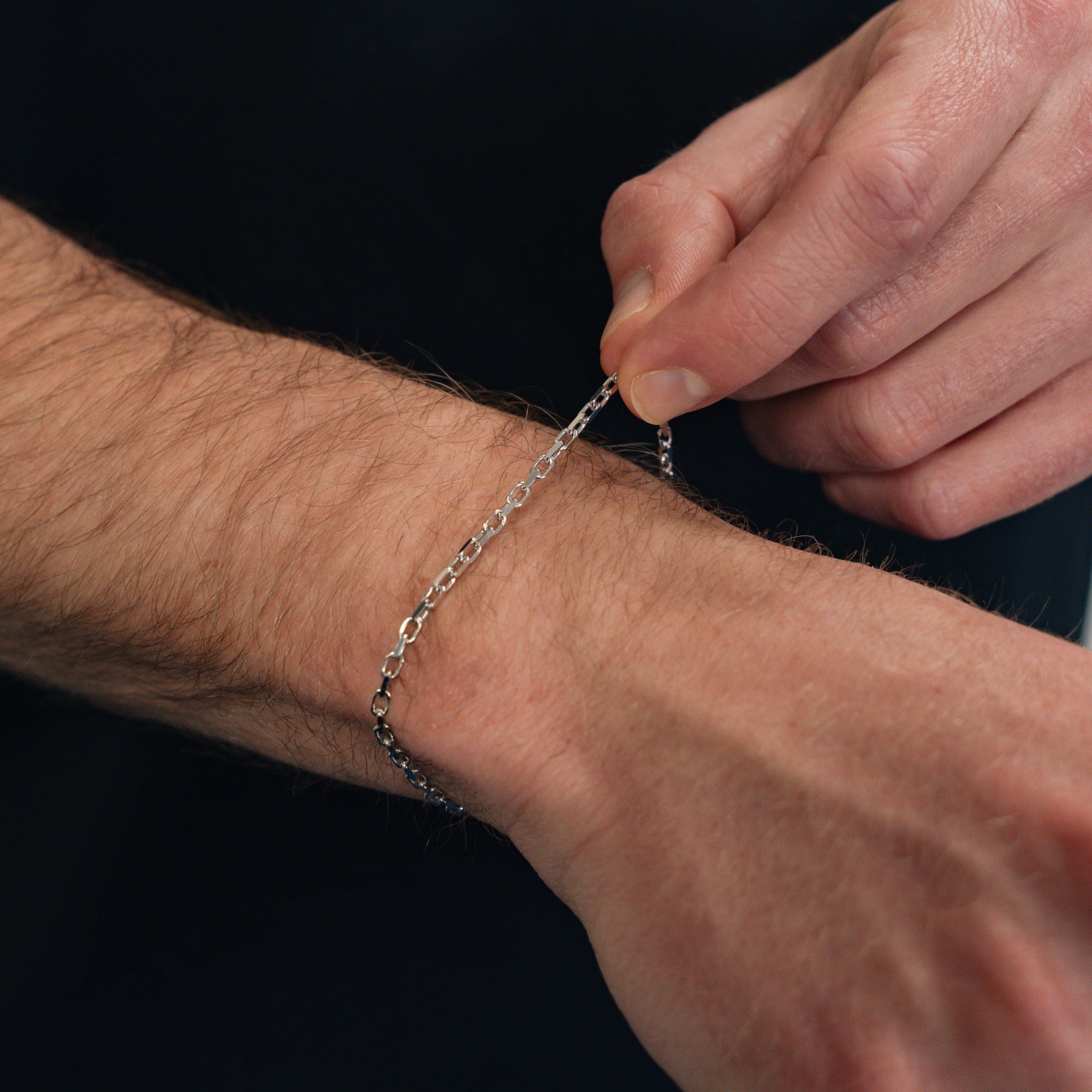 Micro 925 Silver Bracelet For Men - Mens Bracelets - By Twistedpendant