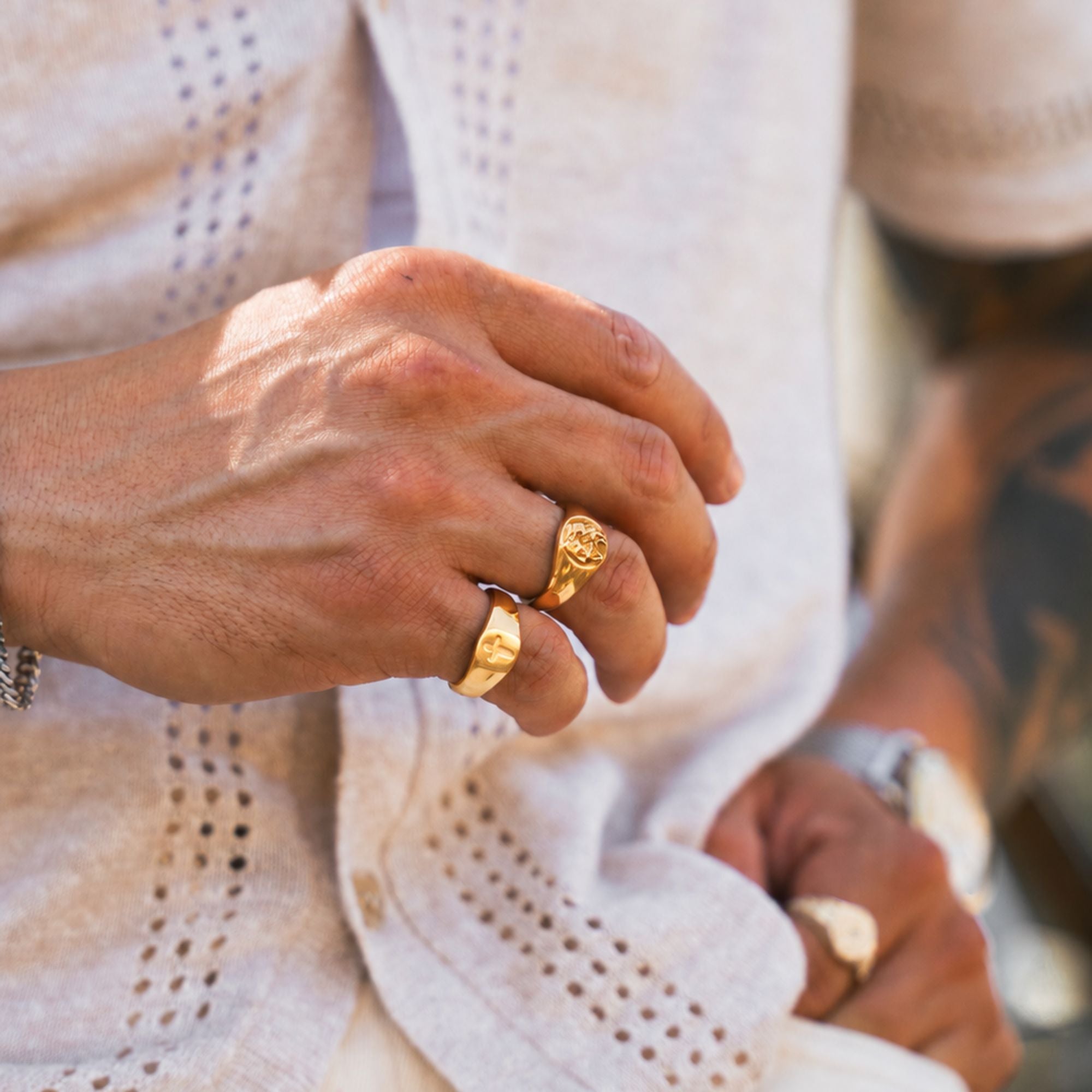 Micro Cross & Janus Set (Gold)
