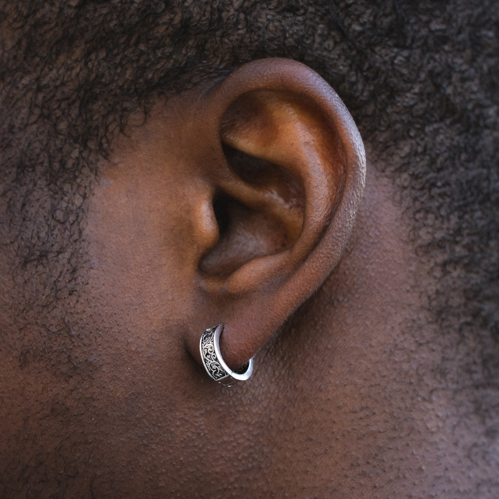 Mens Huggie Hoop Earrings - Vintage Hoops For Men - By Twistedpendant