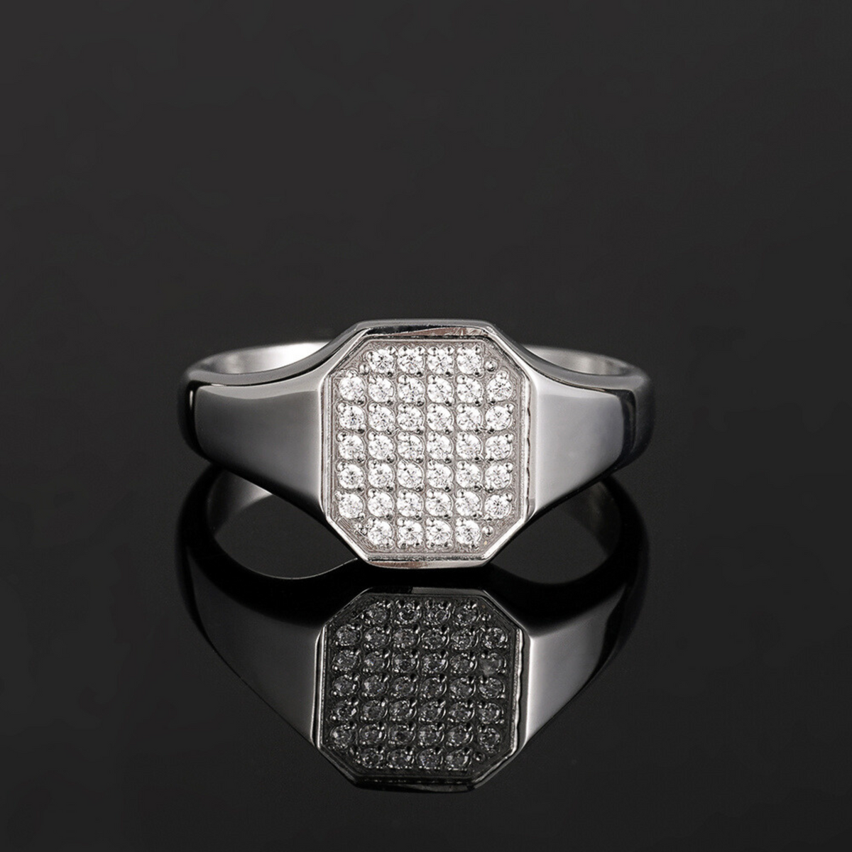 Diamond Signet - Silver